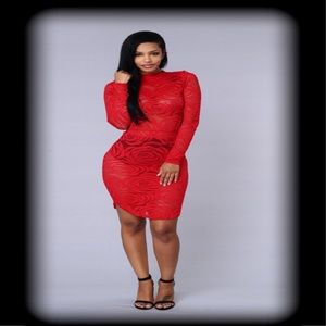 ❤️🔥❤️Kiss From A Rose Dress - Red